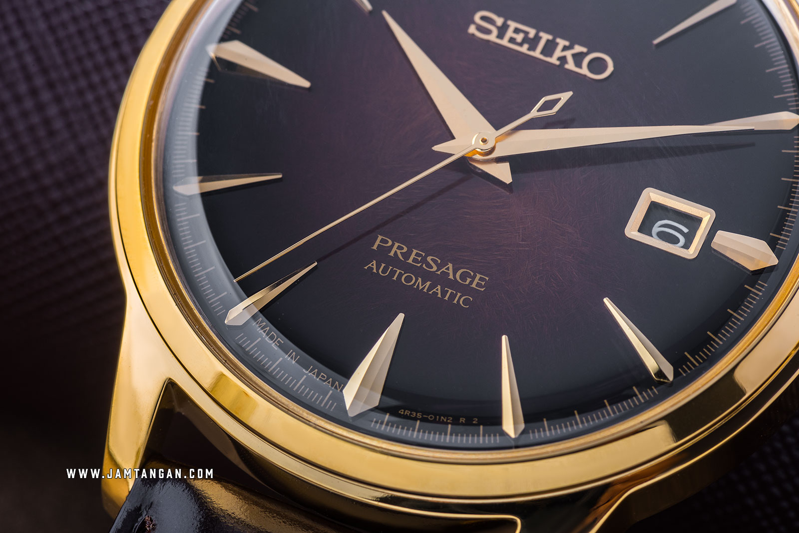 Seiko Presage SRPD36J1 Cocktail Limited Edition Automatic Brown Dial Brown Leather Strap Machtwatch