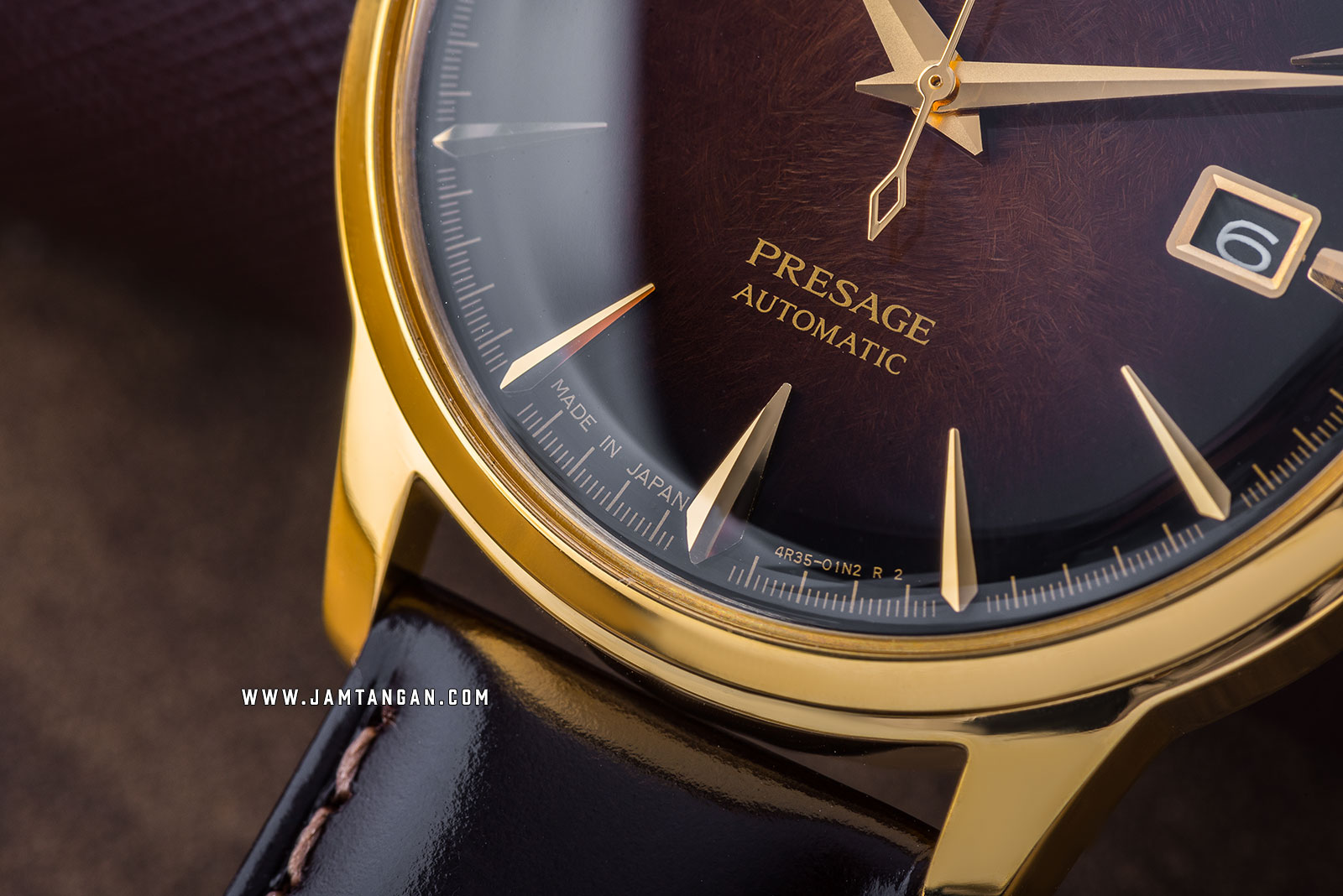 Seiko Presage SRPD36J1 Cocktail Limited Edition Automatic Brown Dial Brown Leather Strap Machtwatch