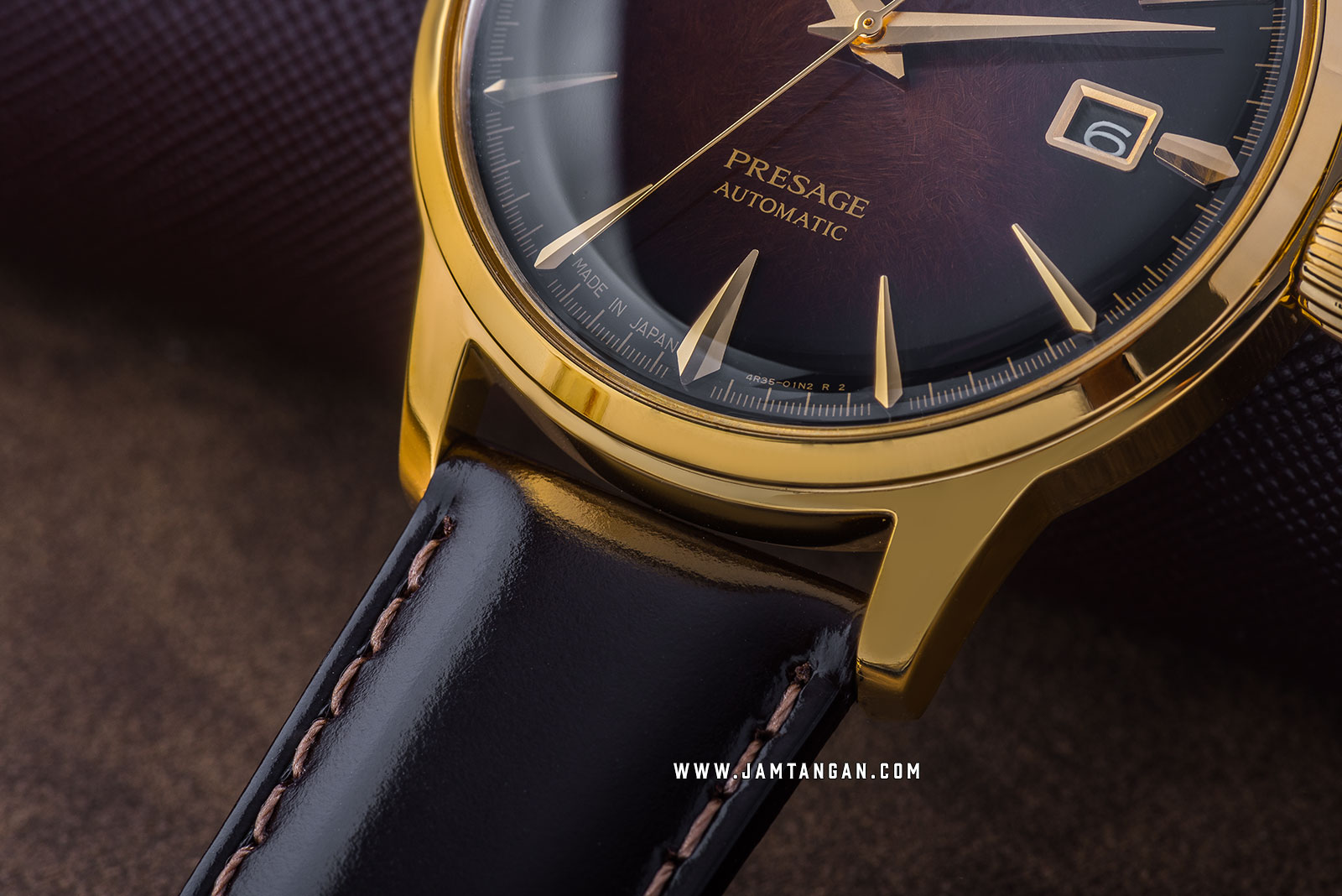 Seiko Presage SRPD36J1 Cocktail Limited Edition Automatic Brown Dial Brown Leather Strap Machtwatch