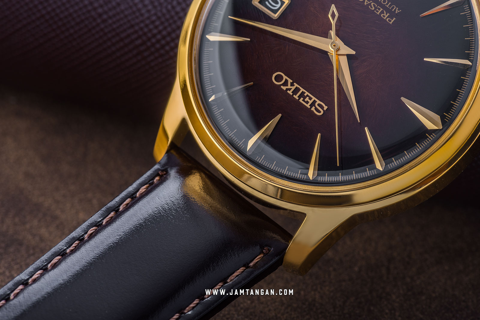 Seiko Presage SRPD36J1 Cocktail Limited Edition Automatic Brown Dial Brown Leather Strap Machtwatch