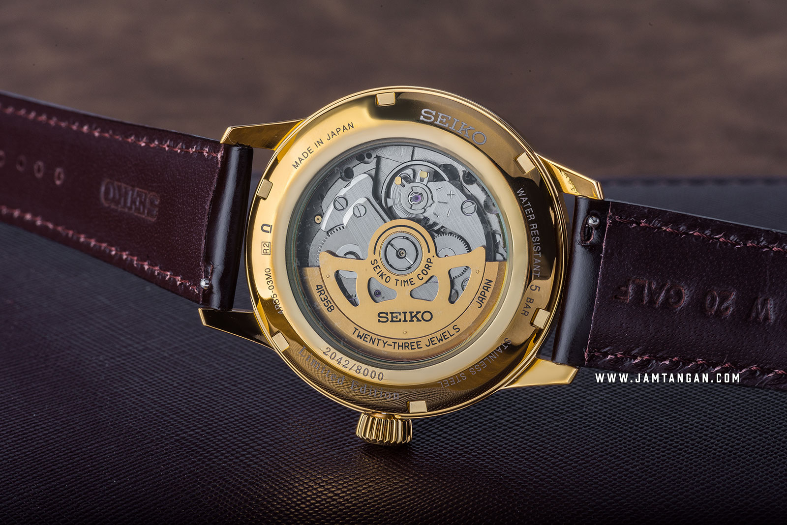 Seiko Presage SRPD36J1 Cocktail Limited Edition Automatic Brown Dial Brown Leather Strap Machtwatch