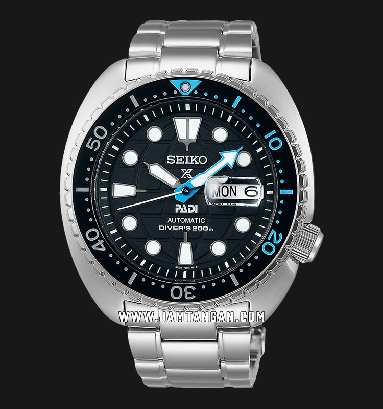 Seiko Prospex SRPG19K1 King Turtle Padi Edition Automatic Divers 200 Black  Dial Stainless Steel | Jamtangan.com