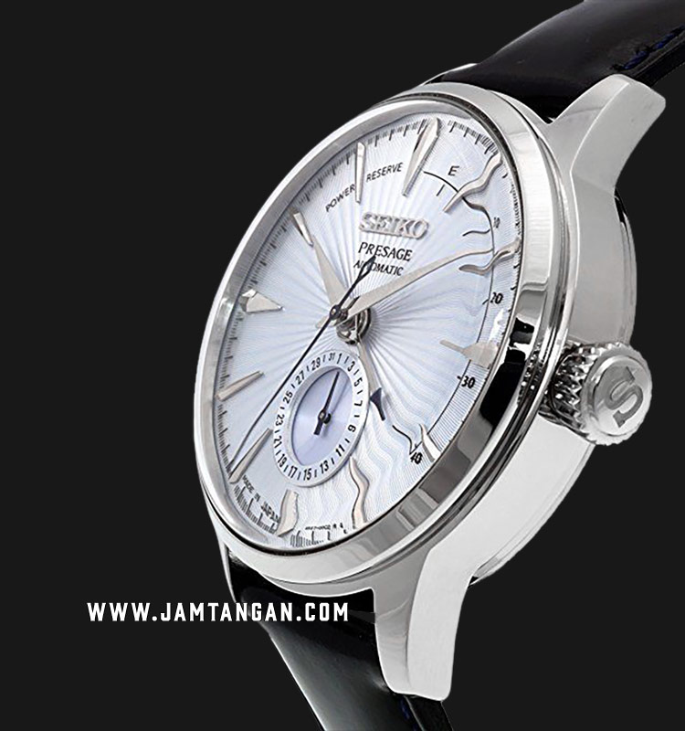 Seiko SSA343J1 Presage SkyDiving Cocktail Automatic Ice Blue Texture Dial  Black Leather Strap | Jamtangan.com