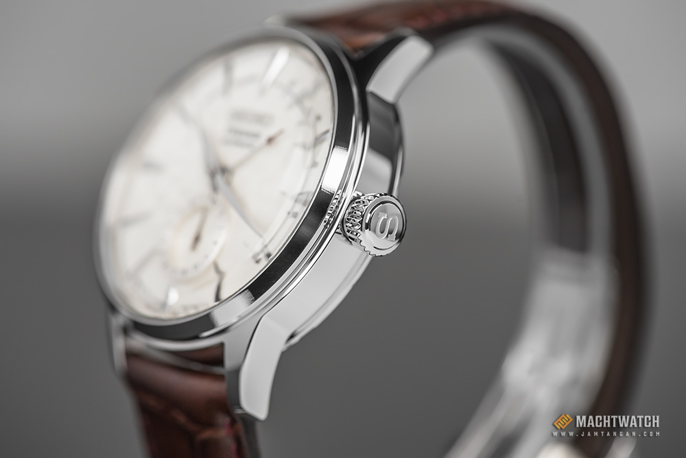 Seiko Presage Limited Edition Cocktail Sakura Fubuki SSA363J1 White Dial  Brown Leather Strap | Jamtangan.com