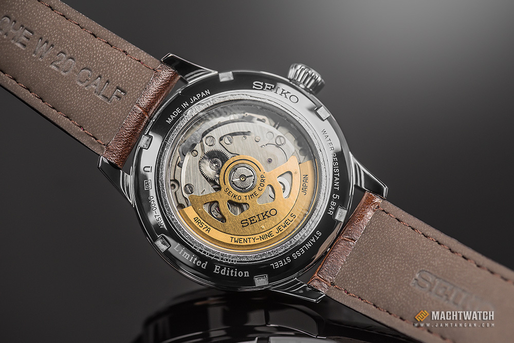 Seiko Presage Limited Edition Cocktail Sakura Fubuki SSA363J1 White Dial  Brown Leather Strap | Jamtangan.com