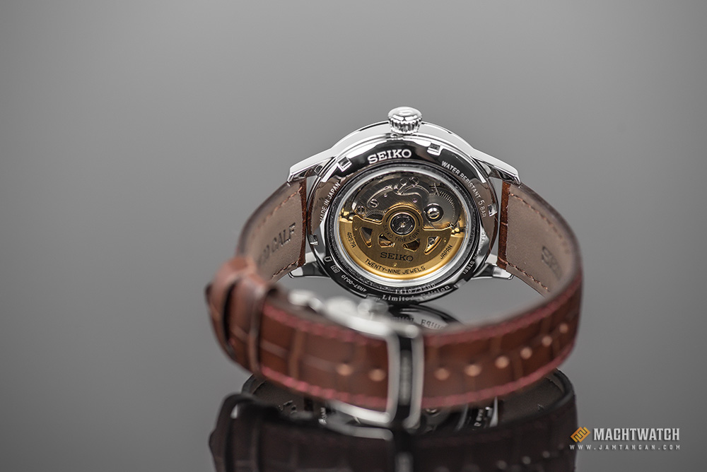 Seiko Presage Limited Edition Cocktail Sakura Fubuki SSA363J1 White Dial  Brown Leather Strap | Jamtangan.com