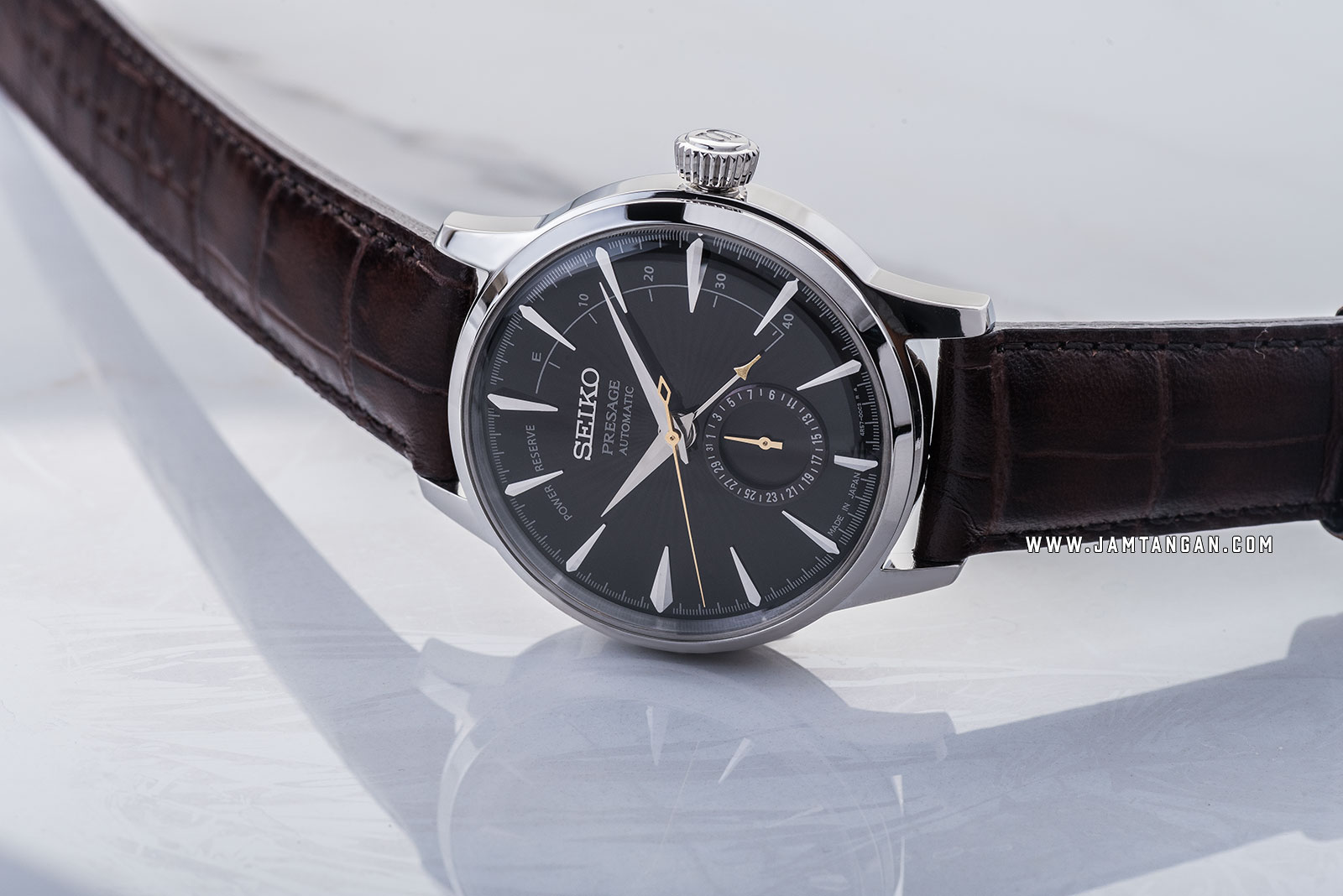 Seiko Presage SSA393J1 Cocktail Black Cat Martini Automatic Brown Dial Brown Leather Strap Machtwatch