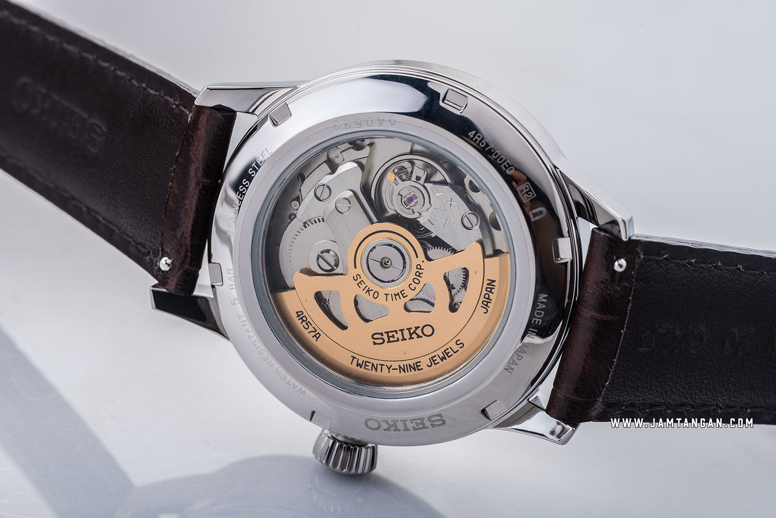 Seiko Presage SSA393J1 Cocktail Black Cat Martini Automatic Brown Dial Brown Leather Strap Machtwatch