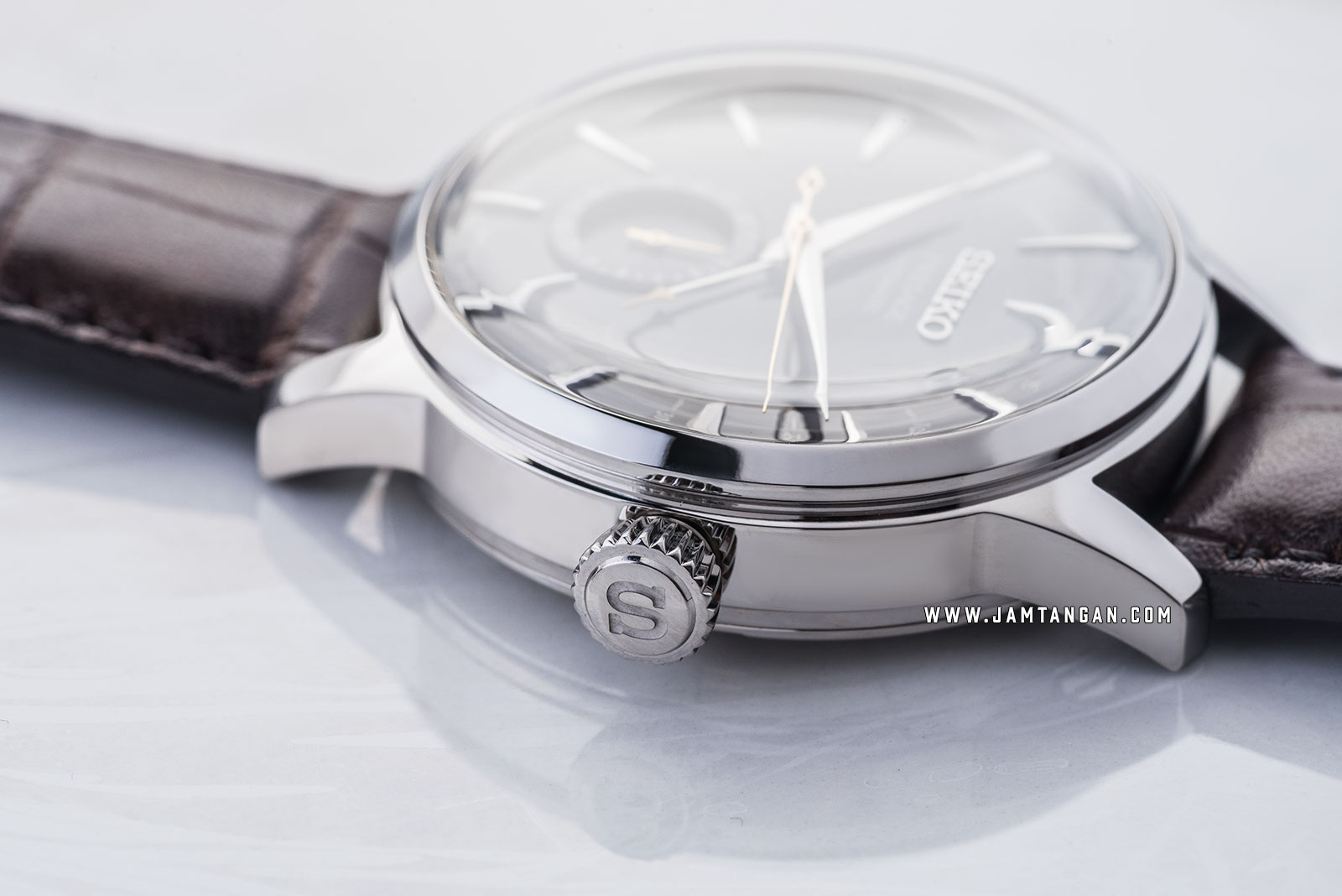 Seiko Presage SSA393J1 Cocktail Black Cat Martini Automatic Brown Dial Brown Leather Strap Machtwatch