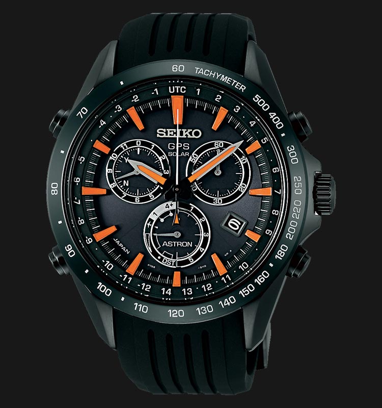 Seiko Astron SSE017J1 GPS Solar Chronograph 8X Series Silicon Bracelet |  Jamtangan.com