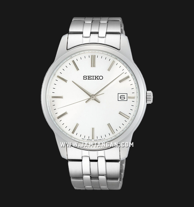 Seiko SUR397P1 Man Silver Dial Stainless Steel Strap | Jamtangan.com