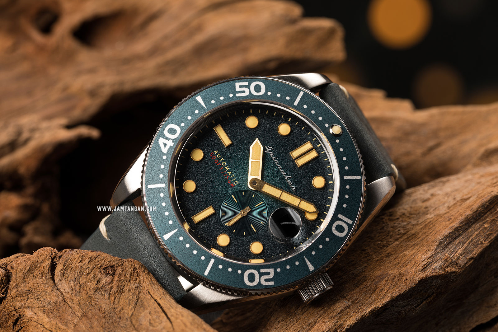 Spinnaker SP-5058-01 Vintage Croft Men Blue Dial Blue Leather Strap Machtwatch