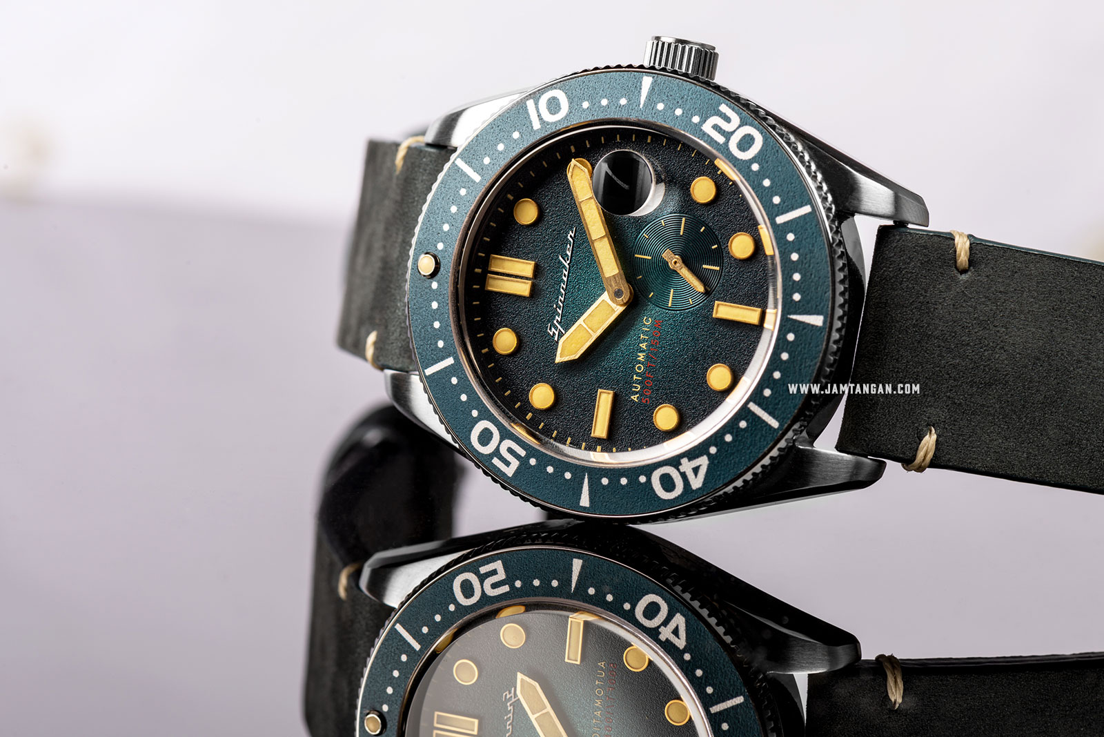 Spinnaker SP-5058-01 Vintage Croft Men Blue Dial Blue Leather Strap Machtwatch