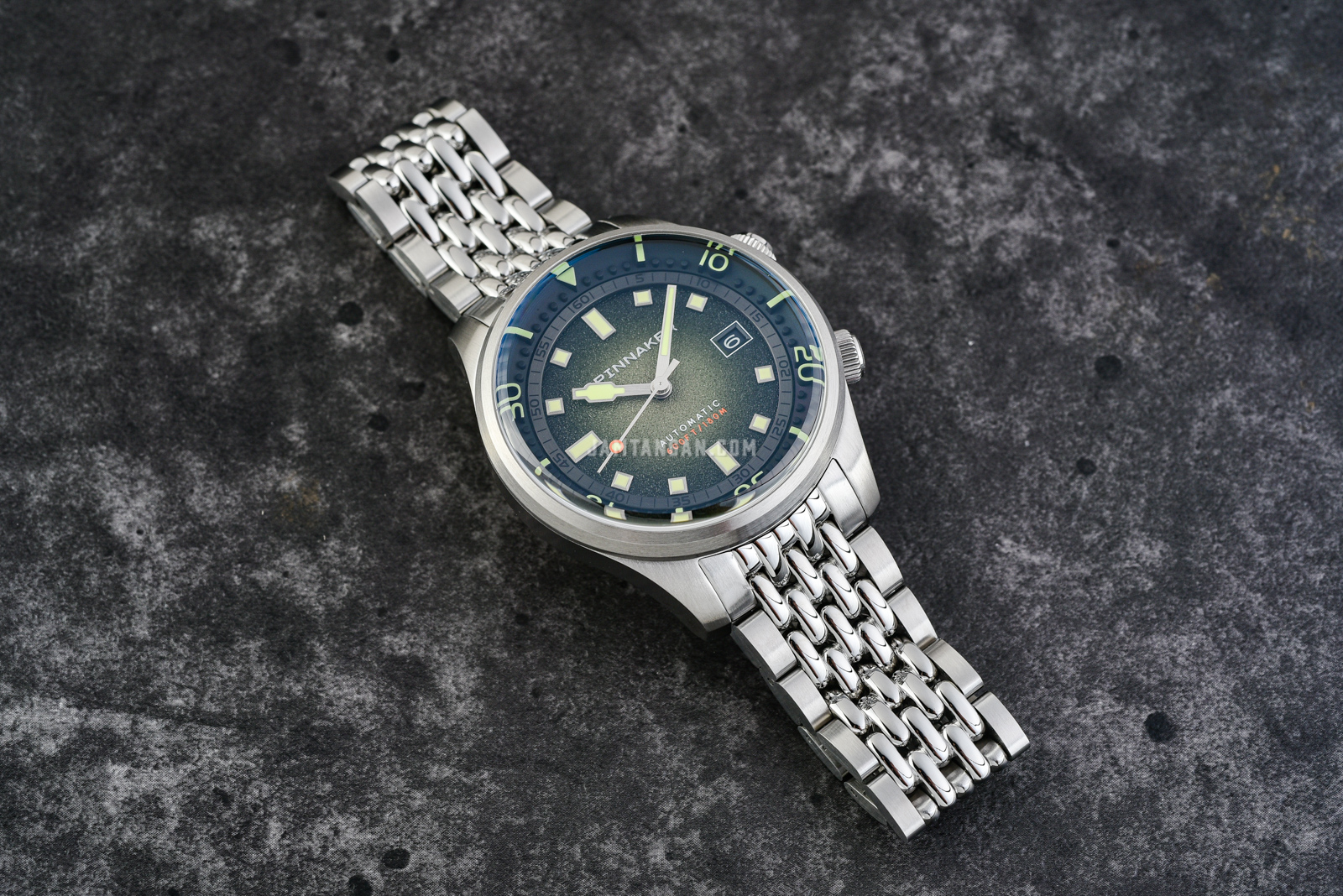 Spinnaker SP-5062-33 Vintage Bradner Men Green Dial Stainless Steel Strap Machtwatch