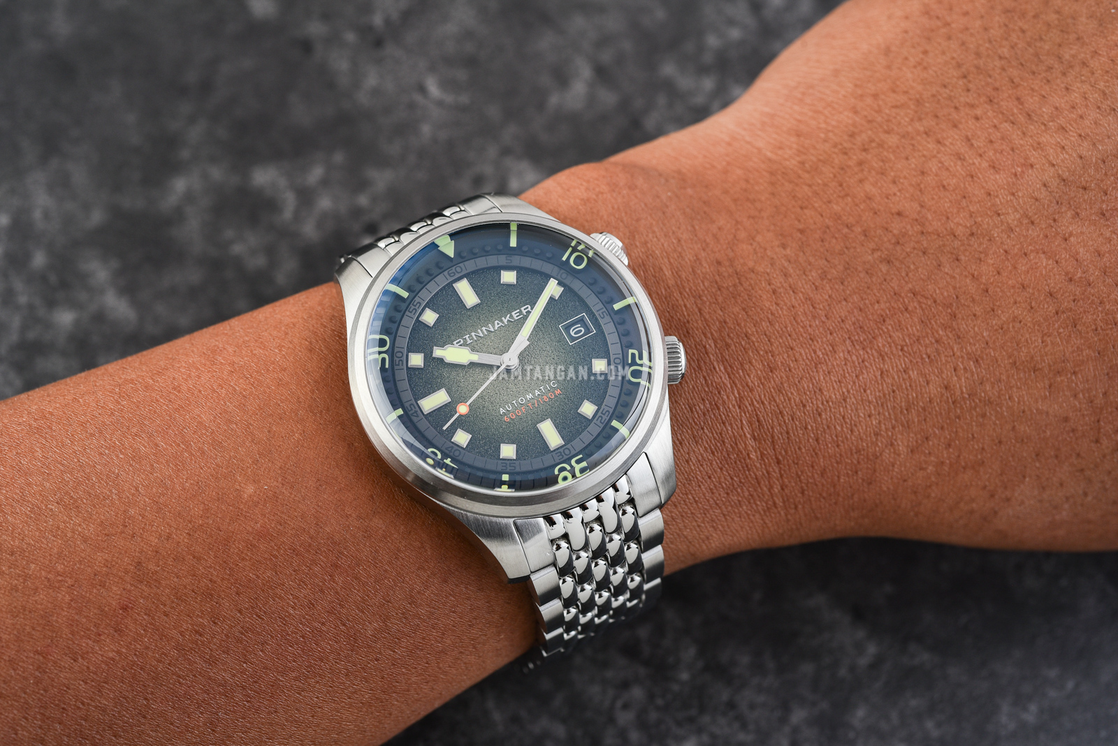 Spinnaker SP-5062-33 Vintage Bradner Men Green Dial Stainless Steel Strap Machtwatch