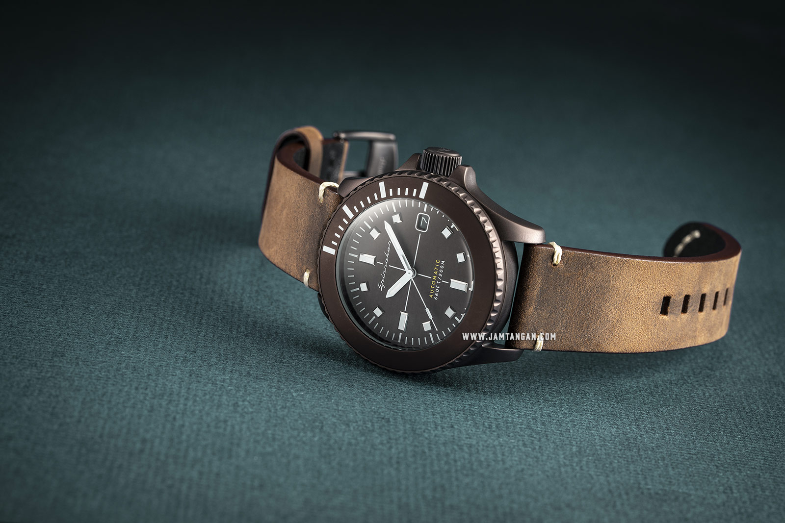 Spinnaker SP-5063-02 Vintage Spence Men Brown Dial Brown Leather Strap Machtwatch