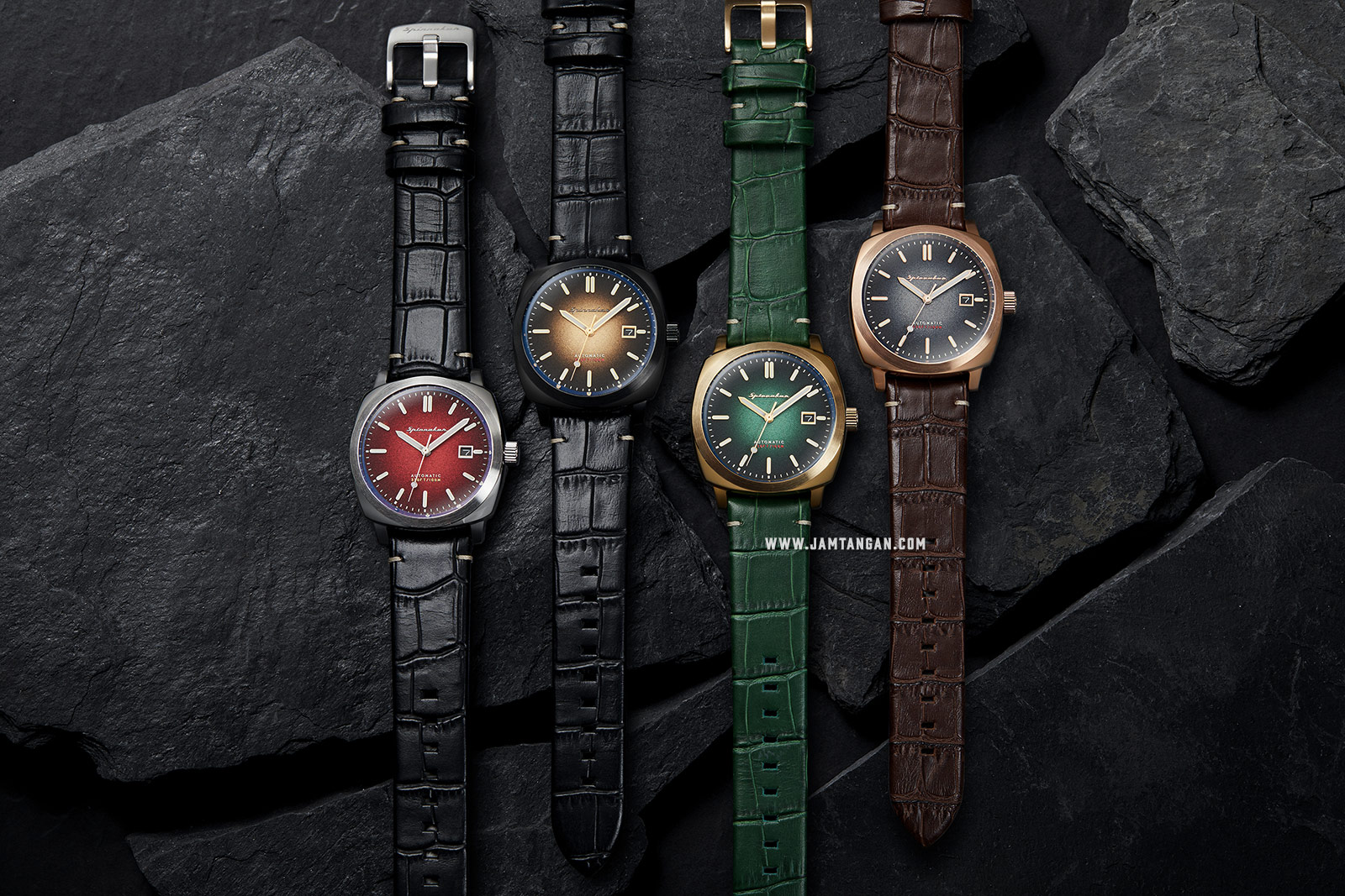 Spinnaker Hull Riviera SP-5072-03 Men Green Dial Green Leather Strap Machtwatch