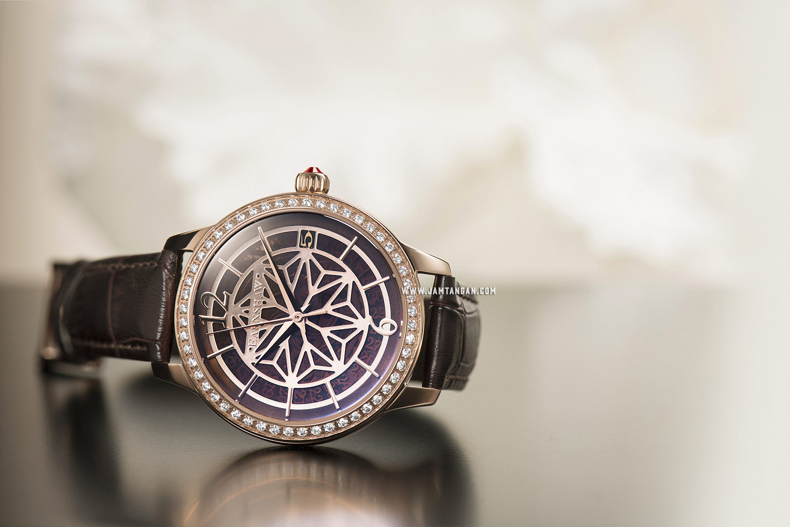 Thomas Earnshaw ES-8064-02 Lady Kew Skeleton Dial Brown Leather Strap Machtwatch