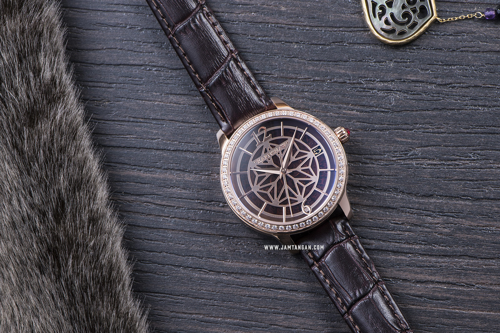 Thomas Earnshaw ES-8064-02 Lady Kew Skeleton Dial Brown Leather Strap Machtwatch