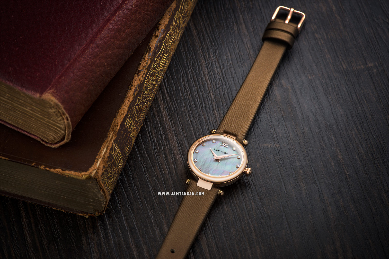 Thomas Earnshaw ES-8067-03 Charlotte Mother Of Pearl Dial Brown Leather Strap Machtwatch