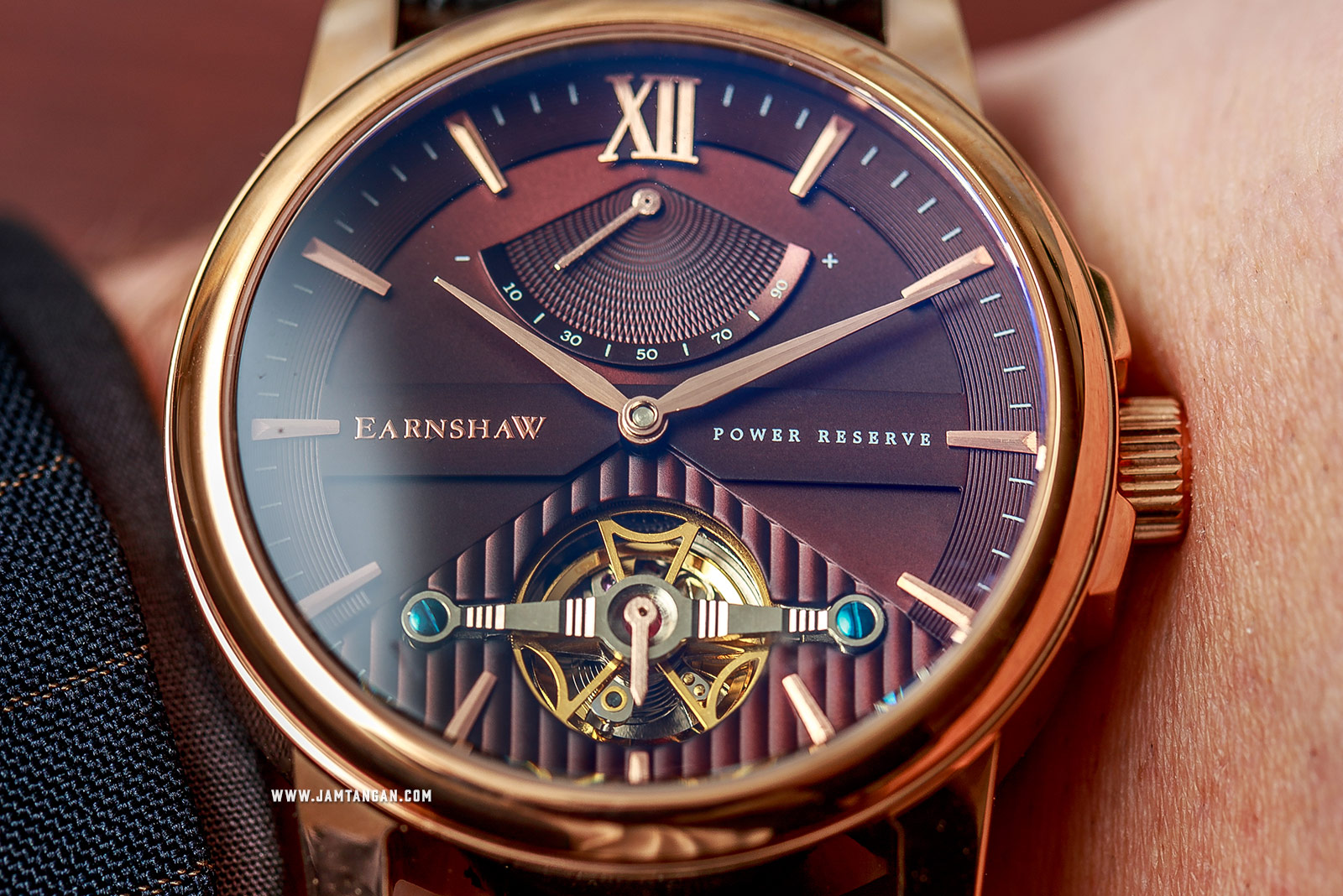 Thomas Earnshaw ES-8080-03 Flinders Brown Dial Black Leather Strap Machtwatch