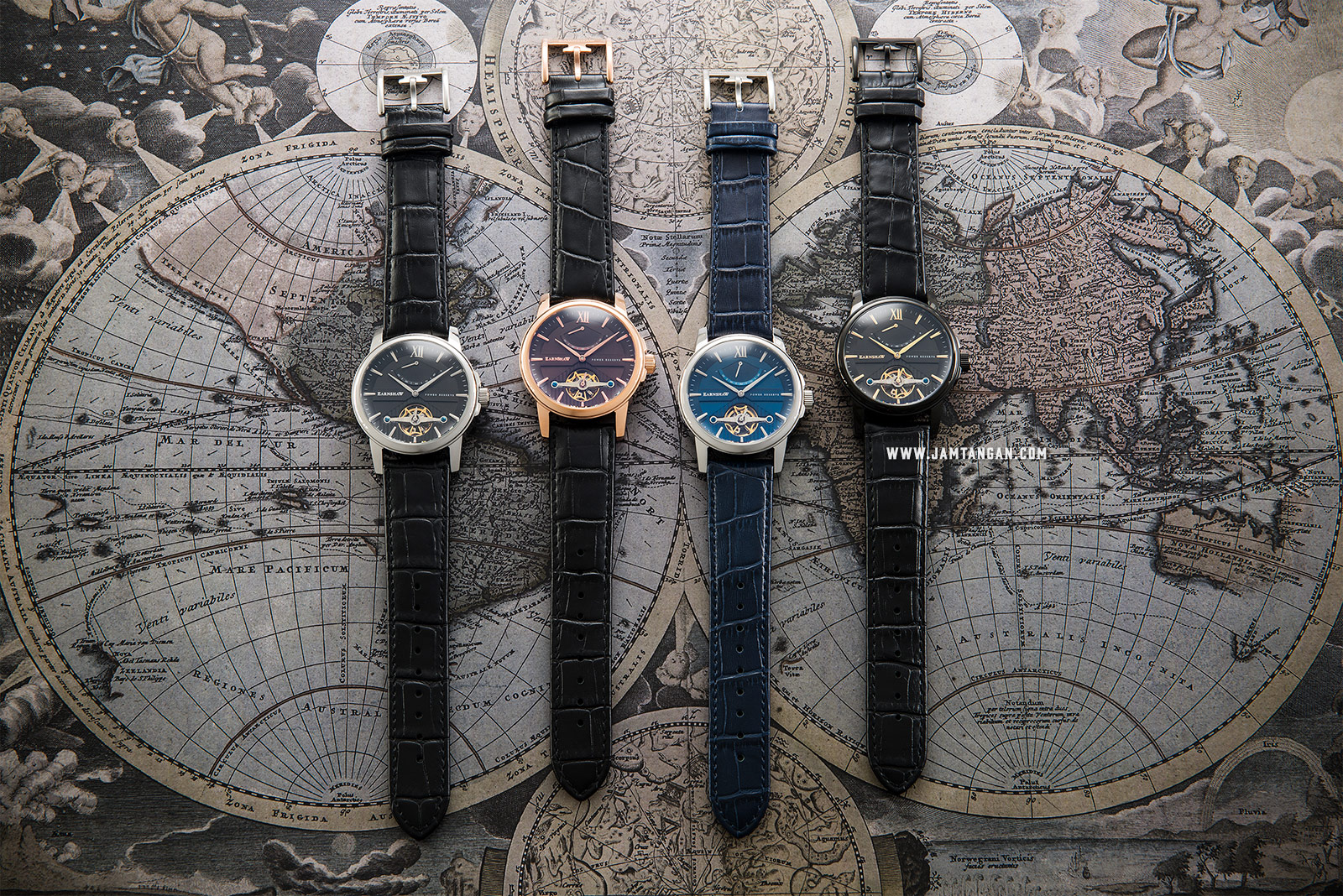 Thomas Earnshaw ES-8080-04 Flinders Black Dial Black Leather Strap Machtwatch