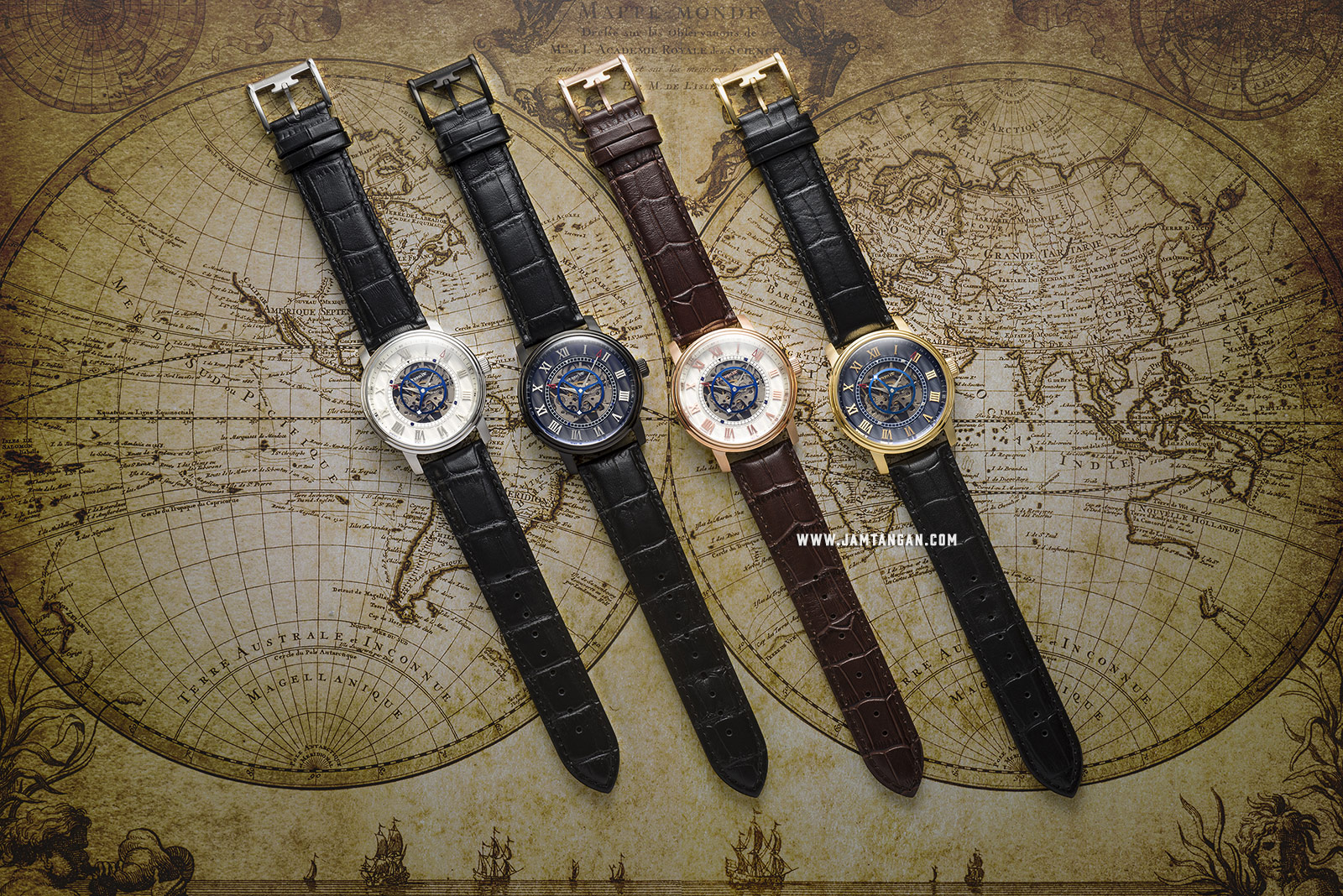 Thomas Earnshaw ES-8096-01 Westminster Skeleton Dial Black Leather Strap Machtwatch
