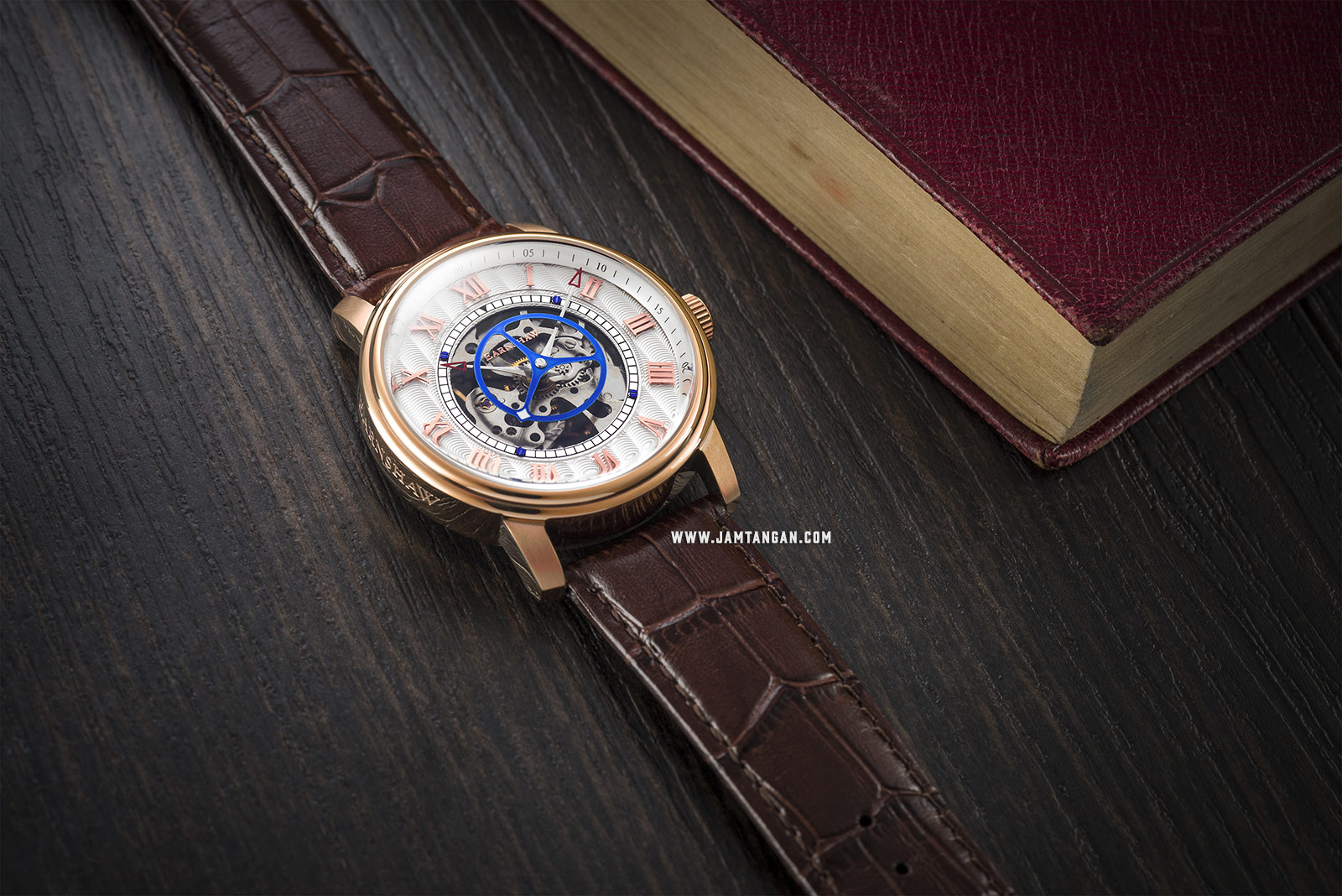 Thomas Earnshaw ES-8096-03 Westminster Skeleton Dial Brown Leather Strap Machtwatch