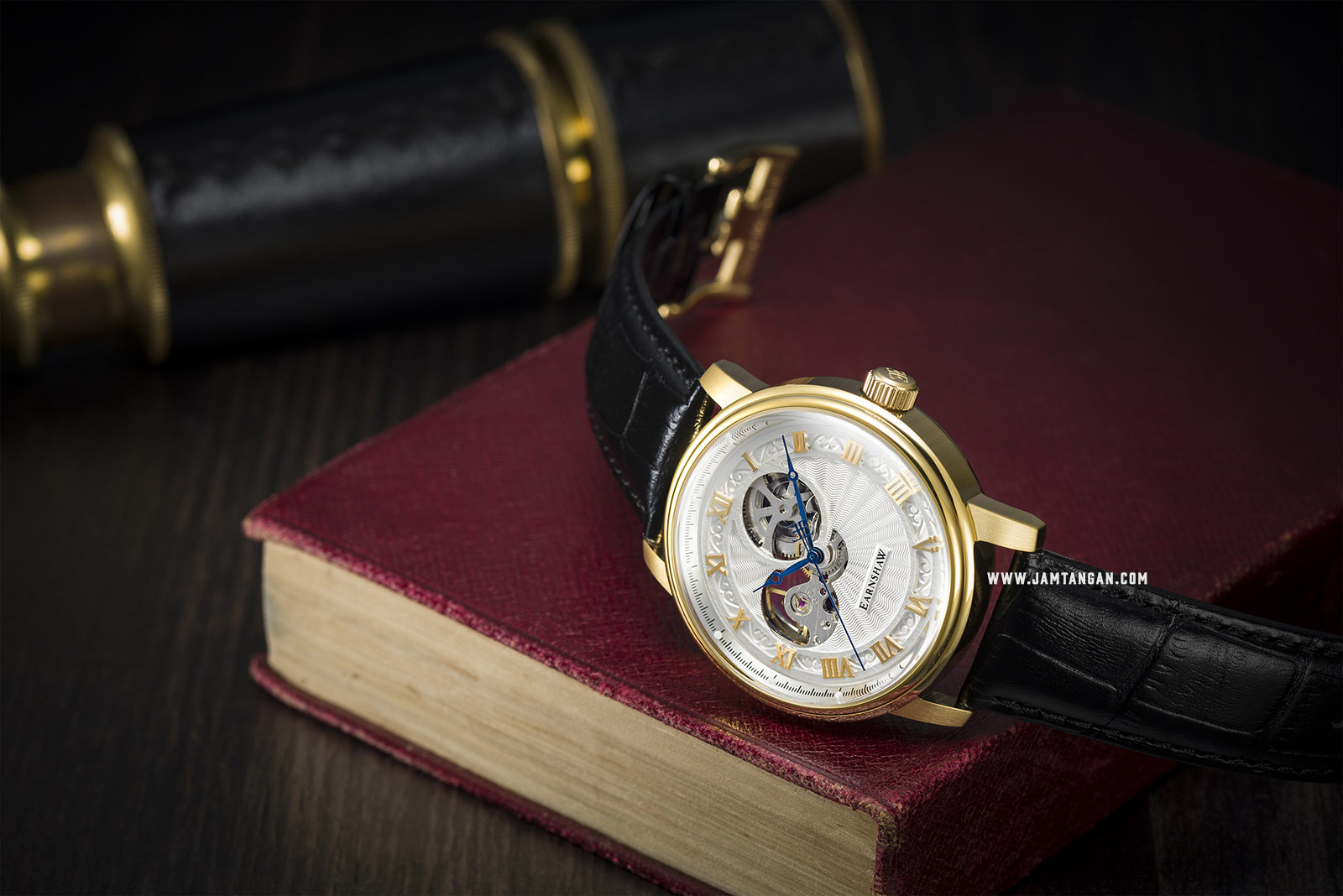 Thomas Earnshaw ES-8097-02 Westminster Mechanical Silver Dial Black Leather Strap Machtwatch