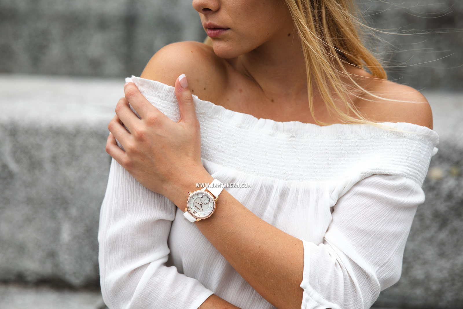 Thomas Earnshaw Lady Australis ES-8098-04 Ladies Mother of Pearl White Dial White Leather Strap Machtwatch