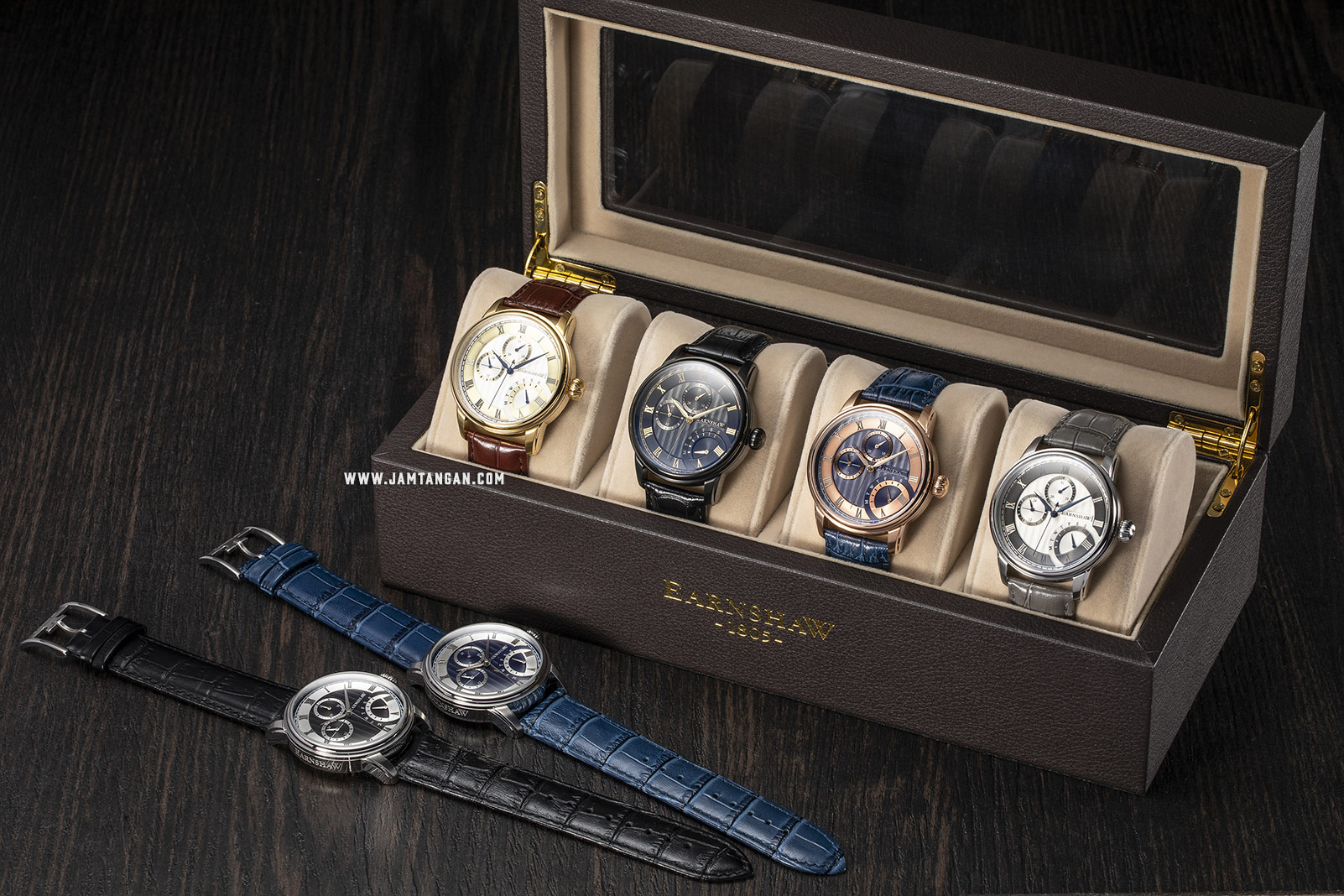 Thomas Earnshaw ES-8104-02 Longitude Multi-Function Blue Dial Blue Leather Strap Machtwatch