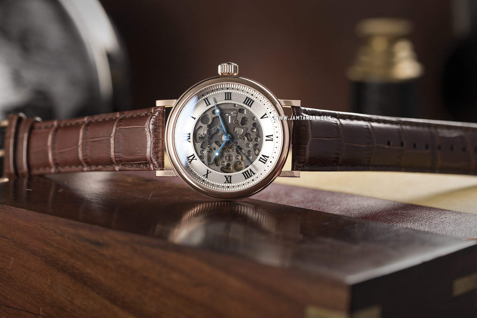 Thomas Earnshaw ES-8806-02 Beaufort Skeleton Dial Brown Leather Strap Machtwatch