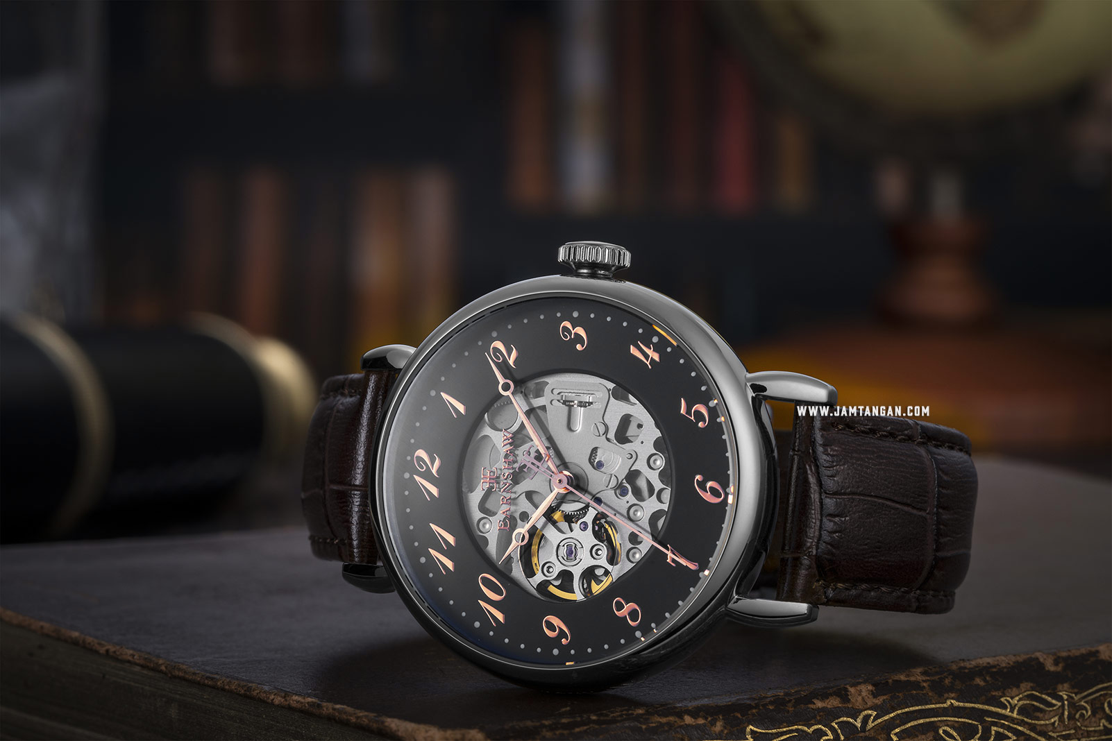 Thomas Earnshaw ES-8810-03 Grand Legacy Skeleton Dial Brown Leather Strap Machtwatch