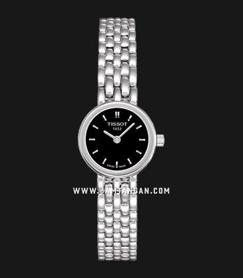 Tissot T Lady Lovely Black Dial Silver Steel Strap Watch For Women - T058.009.11.051.00 main image 0