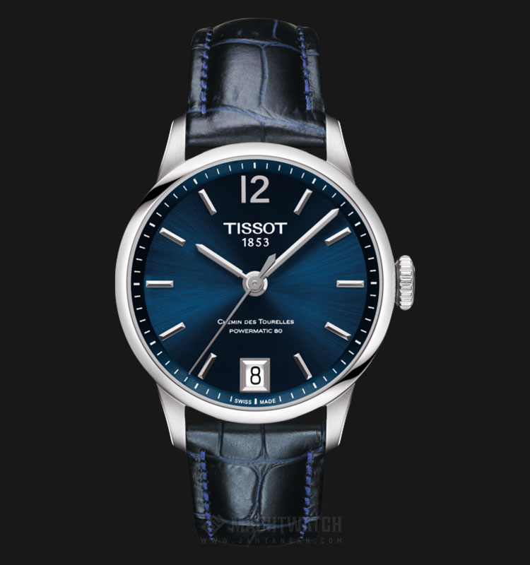 TISSOT T099.207.16.047.00 T-Sport Chemin Des Tourelles Lady Blue Dial Blue  Leather Strap | Jamtangan.com