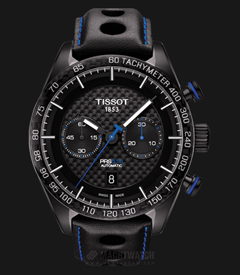 Tissot 鈍い PRS 516 ブラックカーボン 自動巻き腕時計