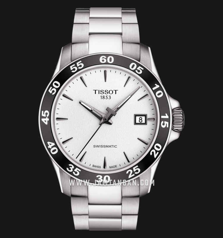 TISSOT V8 Swissmatic T106.407.11.031.00 Silver Dial Stainless Steel Strap |  Jamtangan.com