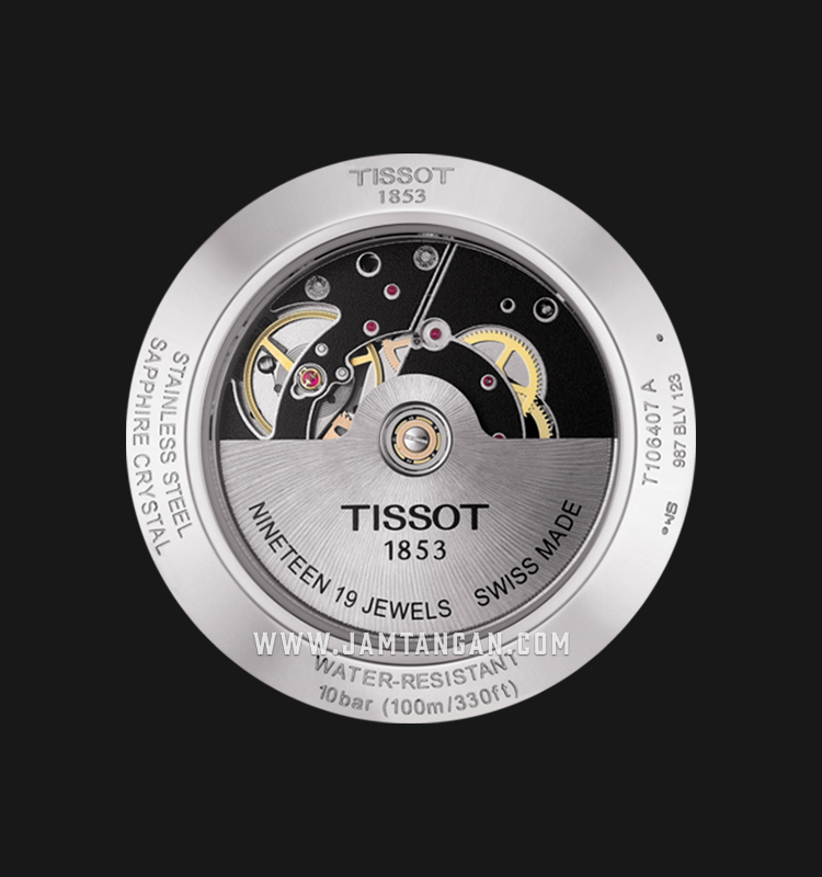 TISSOT V8 Swissmatic T106.407.11.031.00 Silver Dial Stainless Steel Strap |  Jamtangan.com