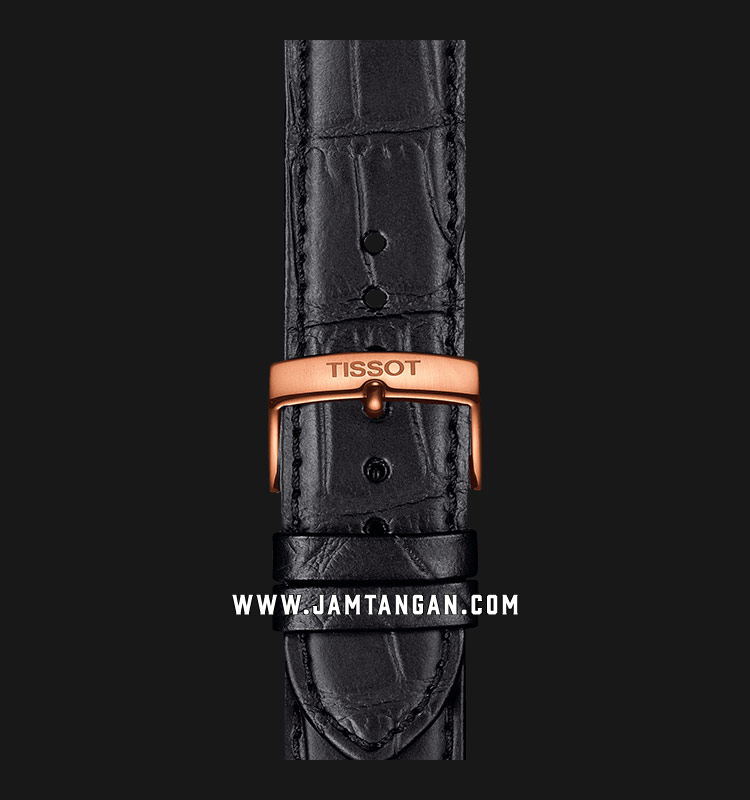 TISSOT Everytime Large T109.610.36.051.00 Men Black Dial Black Leather  Strap | Jamtangan.com